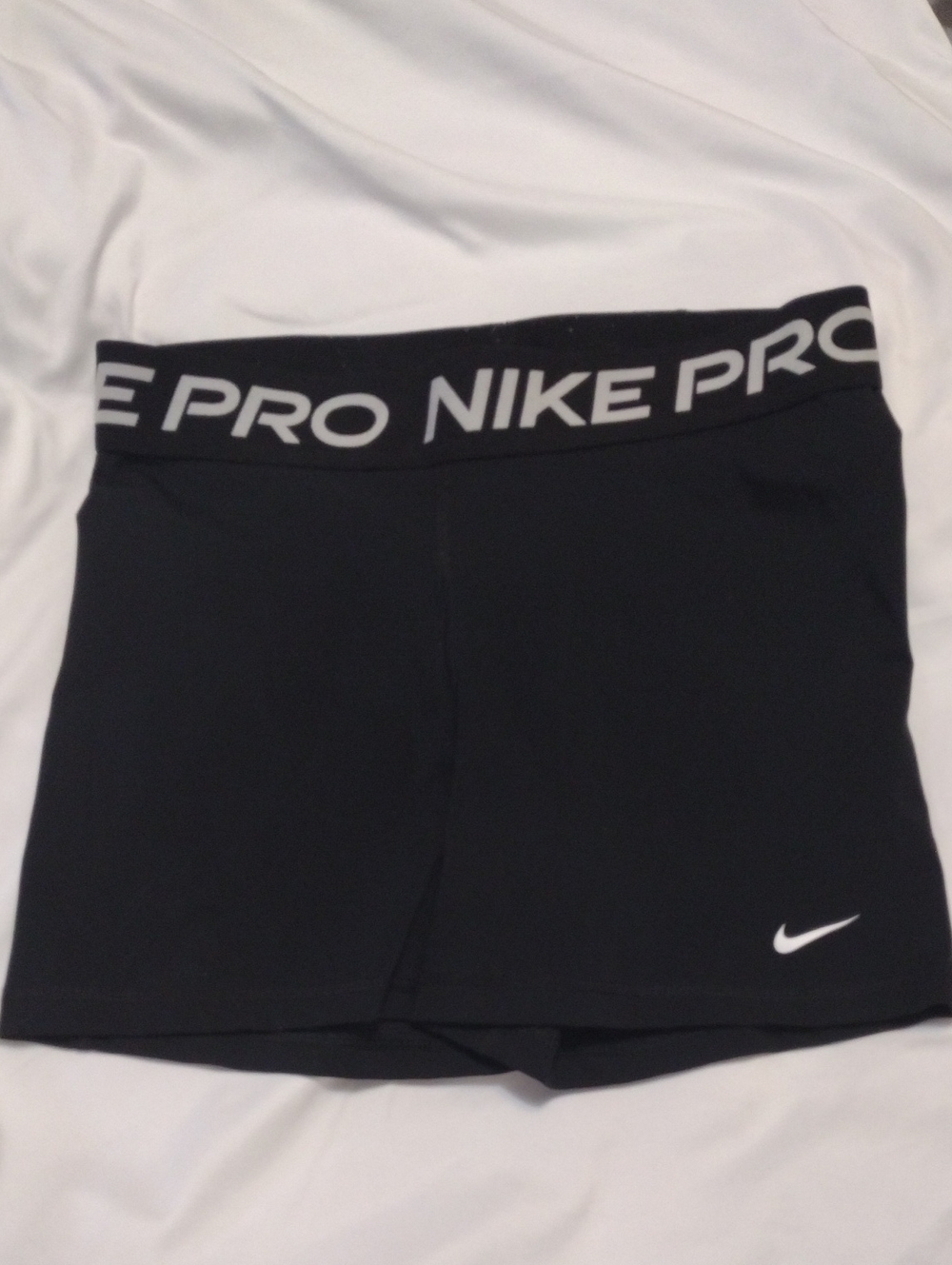 Nike Pro Women's Large Compression Shorts with White Swoosh